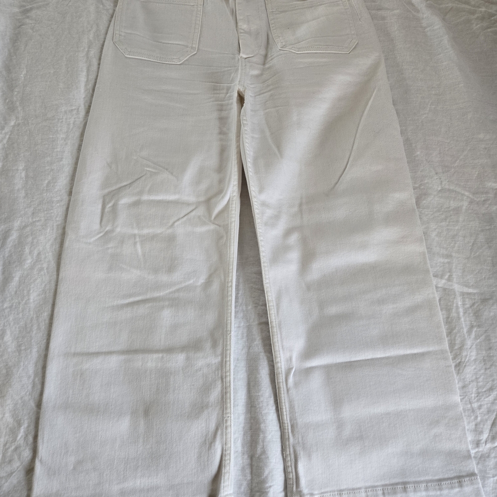 Maeve Women's White Wide-Leg Jeans
